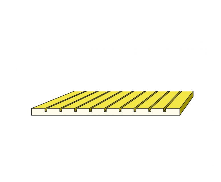 Nutbrett 2mm Abstand, 1000 x 100 x 2 mm
