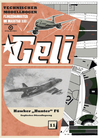 Hawker Hunter Kampfdüsenflugzeug Geli