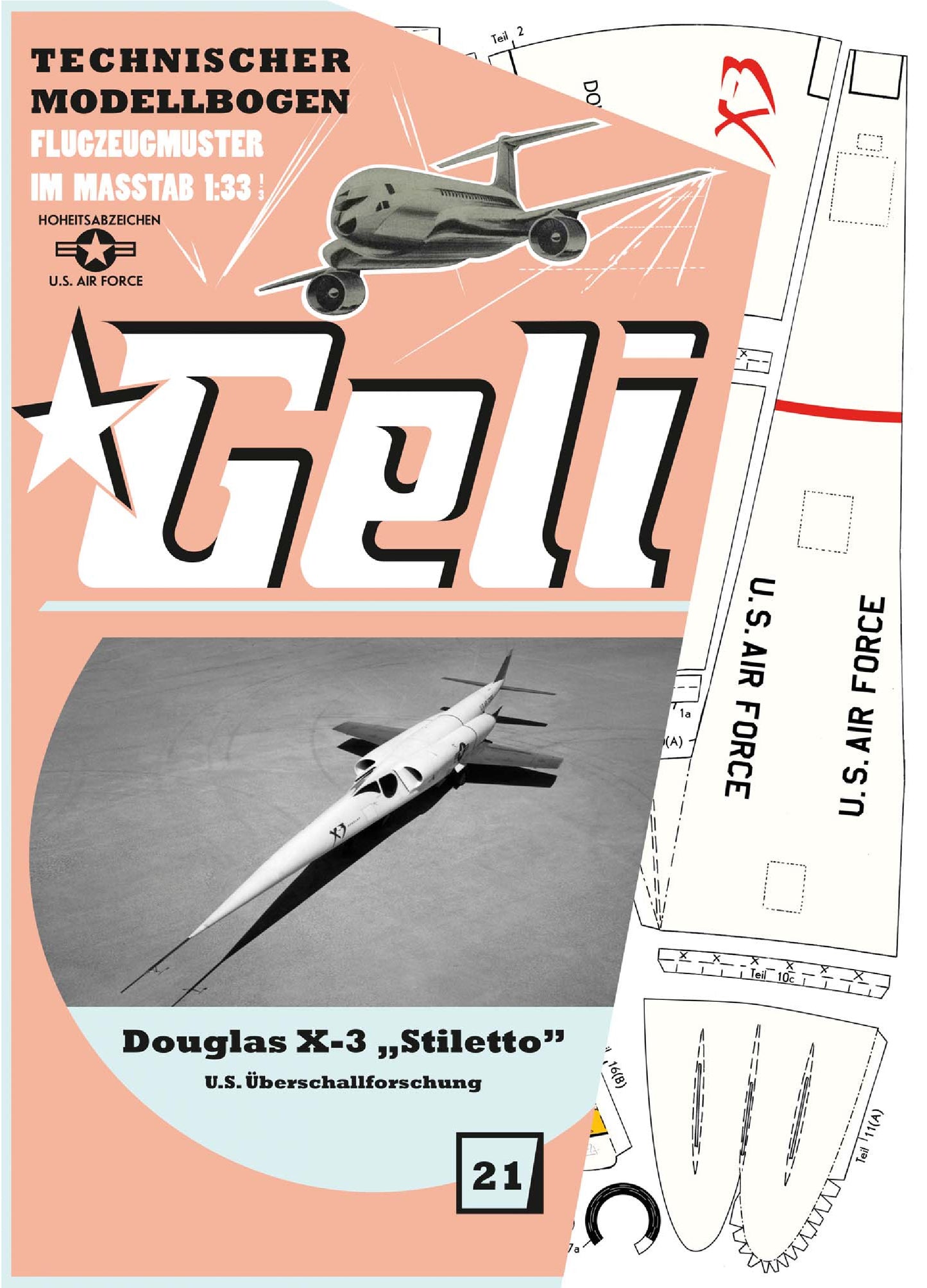 Douglas X-3 "Stiletto" experimental Flugzeug Geli