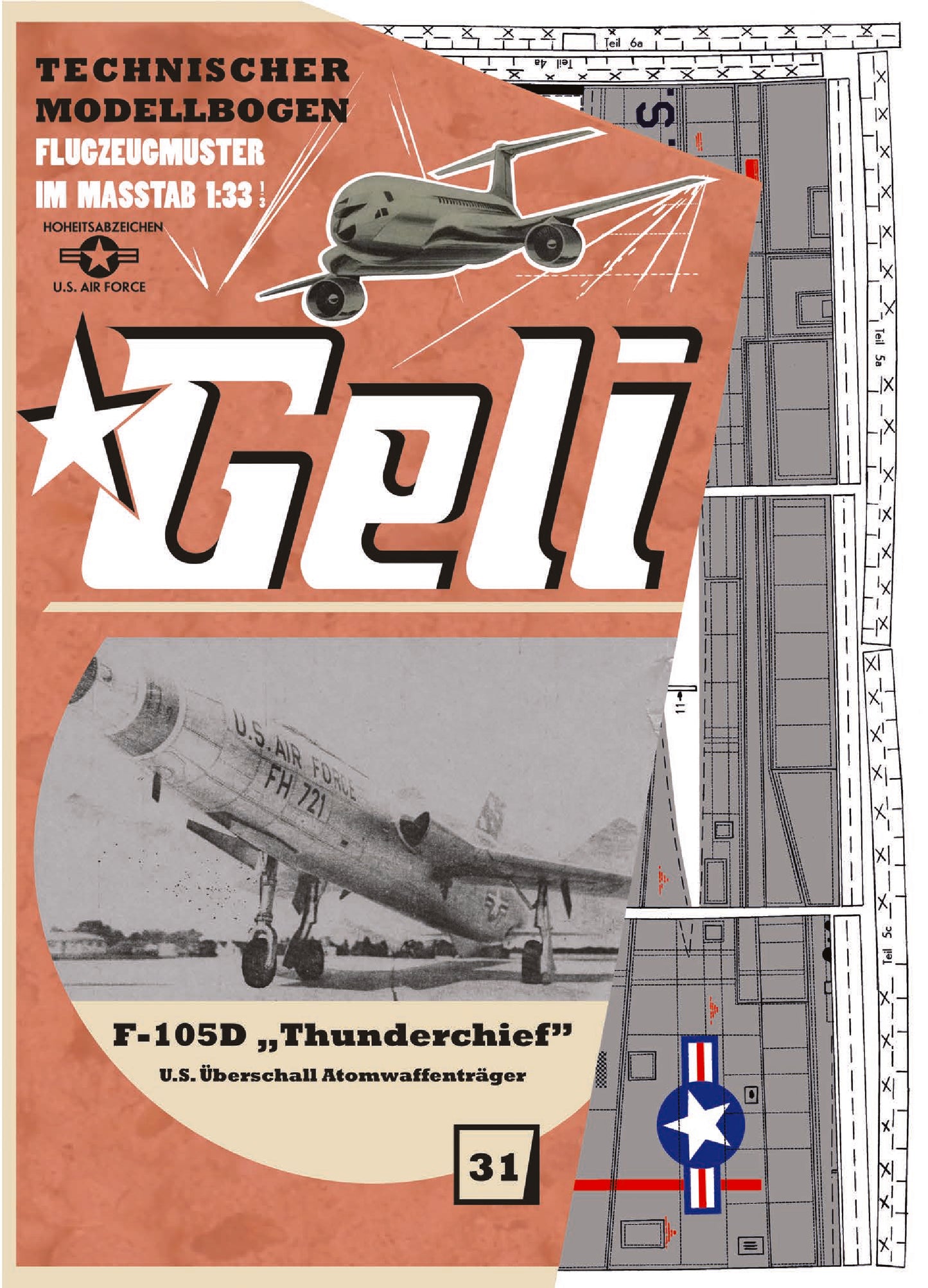 F-105 Thunderchief Kampfdüsenflugzeug Geli