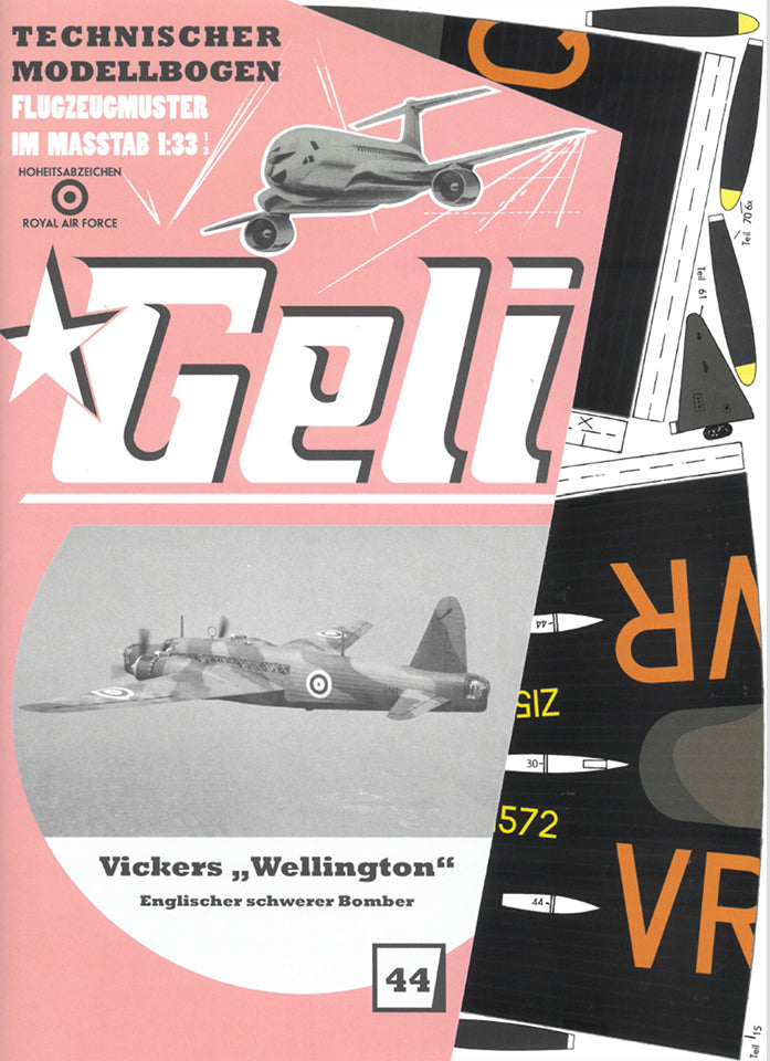 Vickers "Wellington" Schwerer englischer Bomber Geli