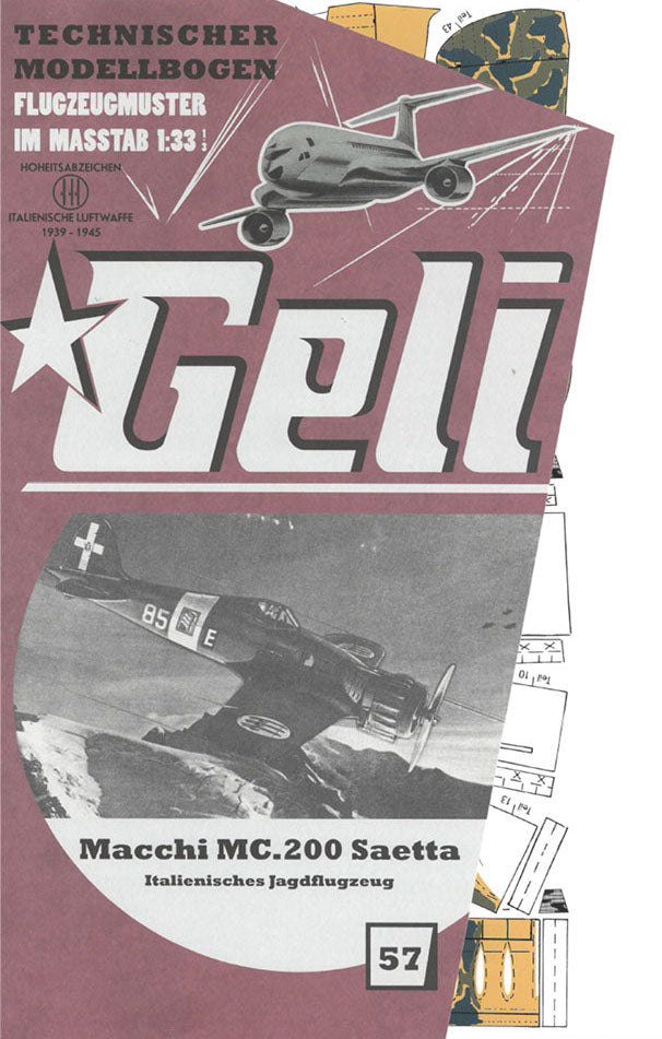 Macci MC.200 Saetta ital. Jagdflugzeug Geli