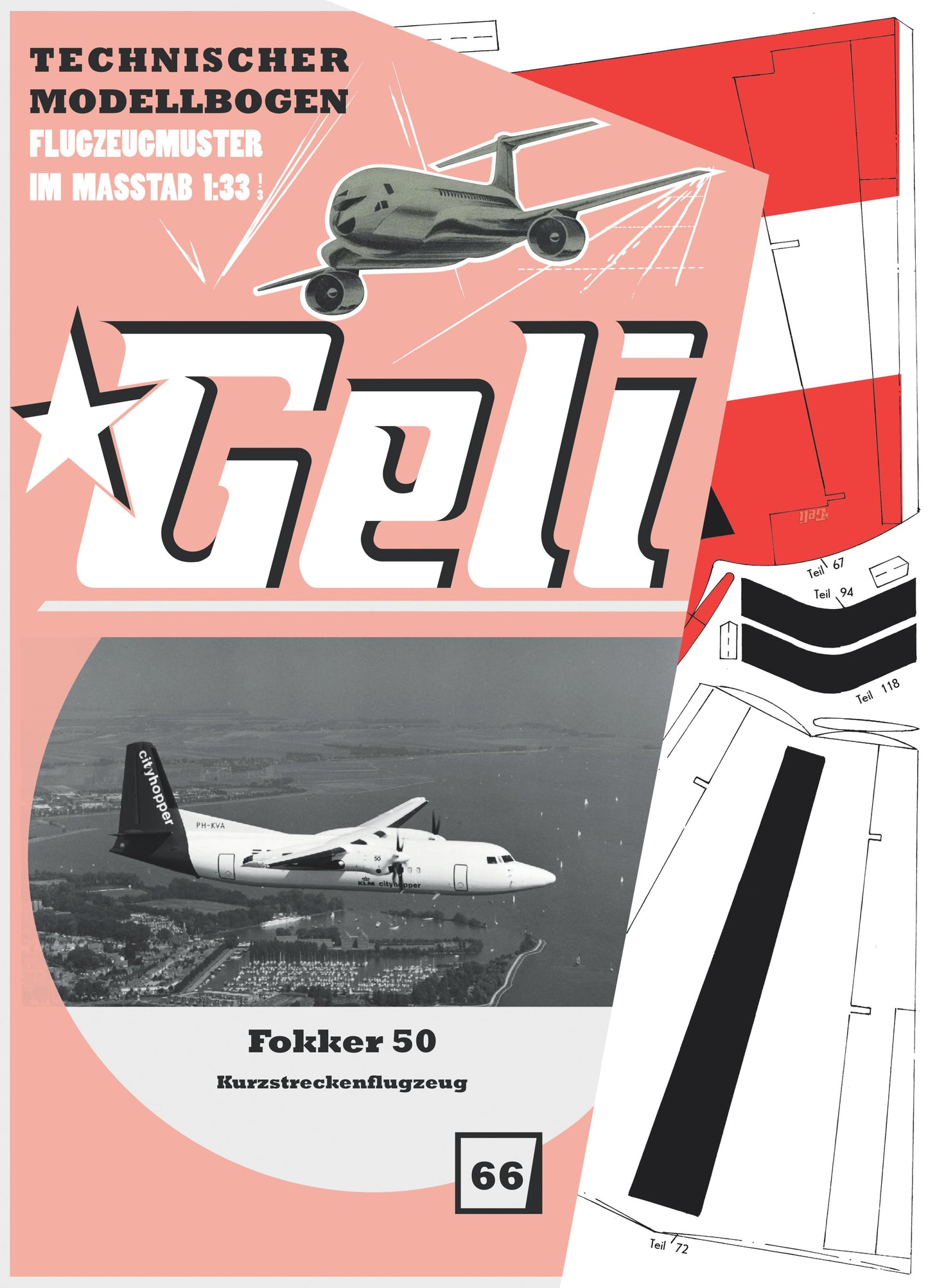 Fokker 50 Verkehrsflugzeug Geli