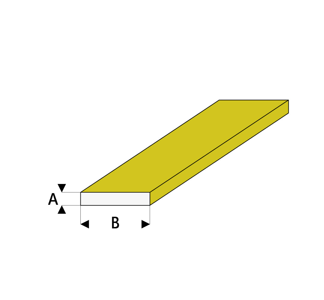 Flachstab 1,5 x 2,5 x 1000 mm Messing