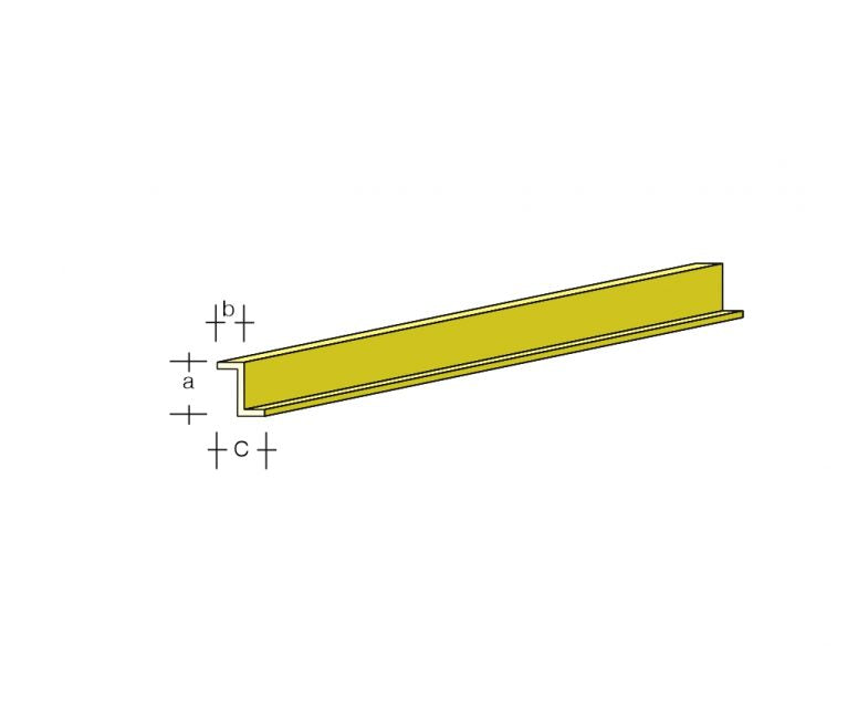 Z-Profil 3,5 x 1,9 x 1000 mm Messing