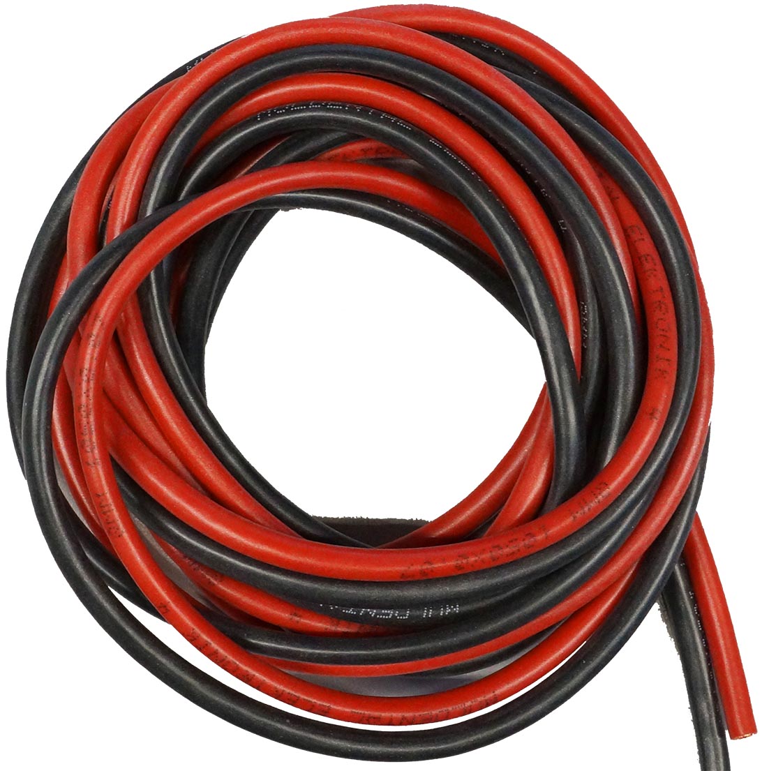 Silikonkabel 0.75 qmm rot/schwarz je 2 m