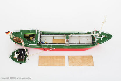 MS Greundiek Küstenmotorschiff Bausatz mit Kunststoffrumpf