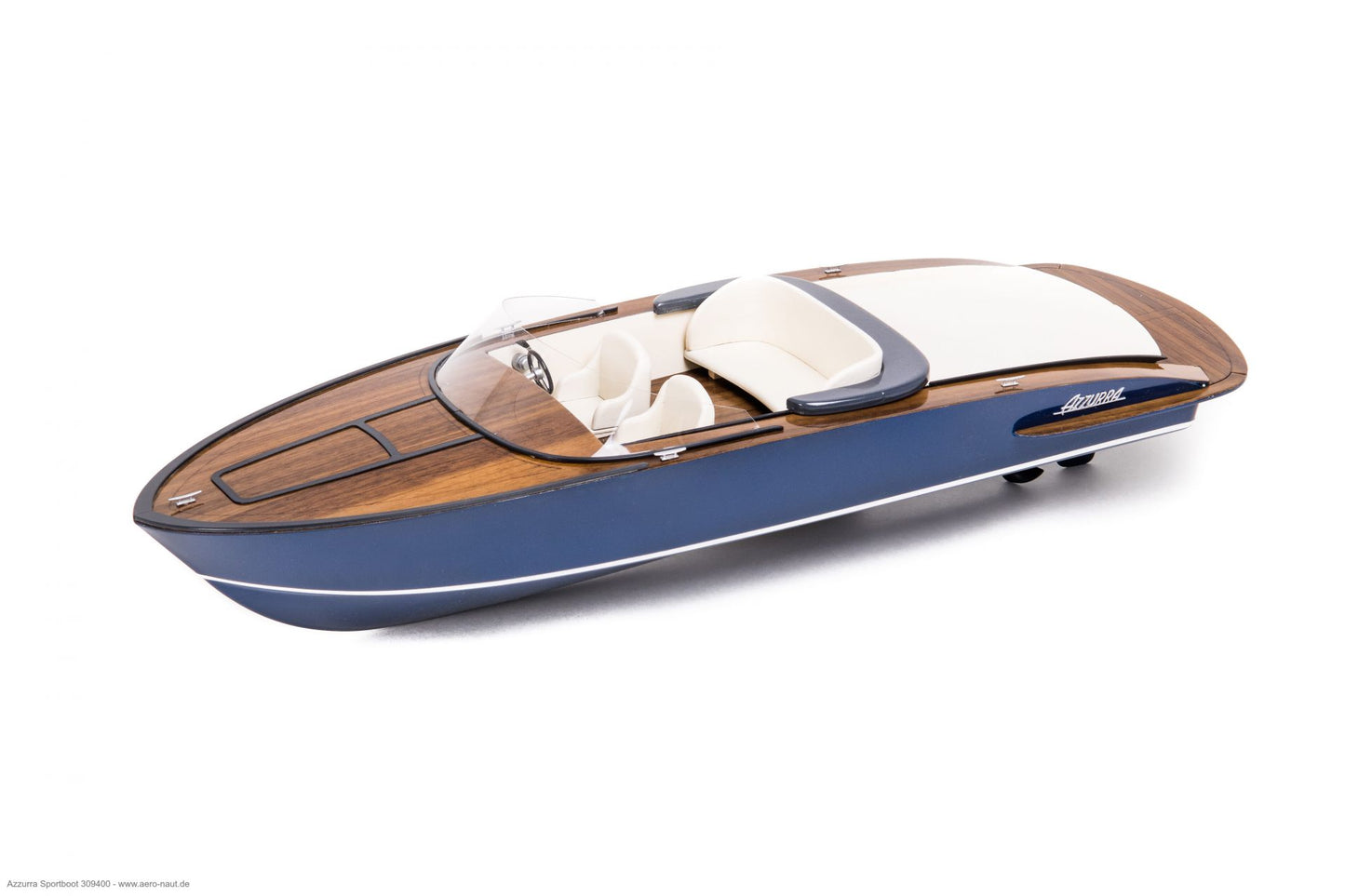 Azzurra Sportboot Bausatz mit Kunstoffrumpf, Länge 550mm, 1:14