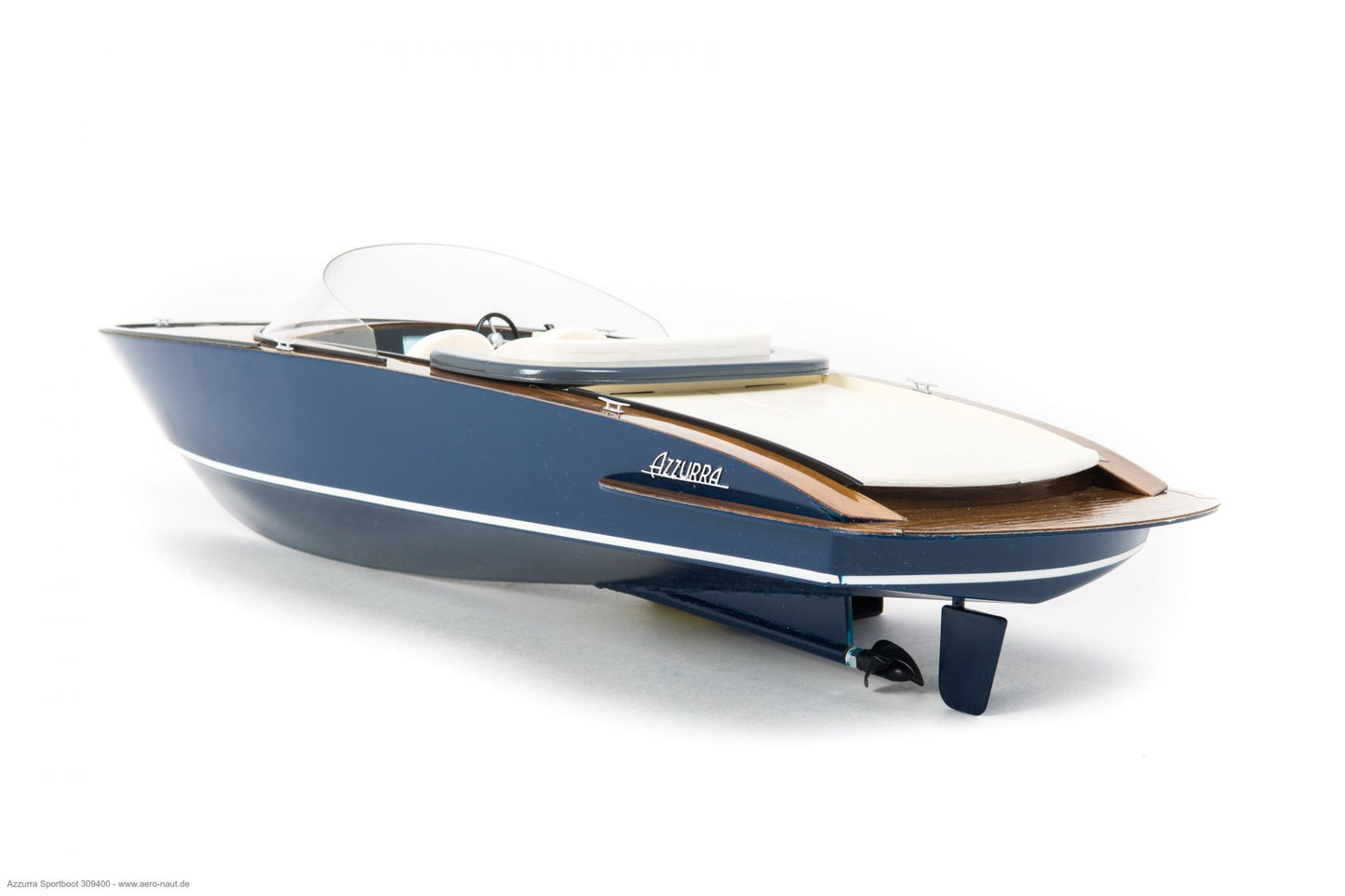 Azzurra Sportboot Bausatz mit Kunstoffrumpf, Länge 550mm, 1:14