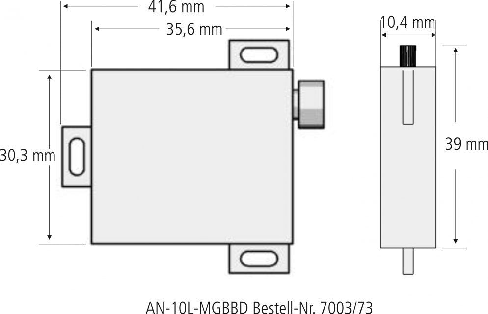 Servo AN-10L-MGBBD  30 x 10 x 35,5 mm, Stellkraft 4,8kg/cm bei 4,8V