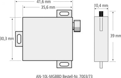 Servo AN-10L-MGBBD  30 x 10 x 35,5 mm, Stellkraft 4,8kg/cm bei 4,8V
