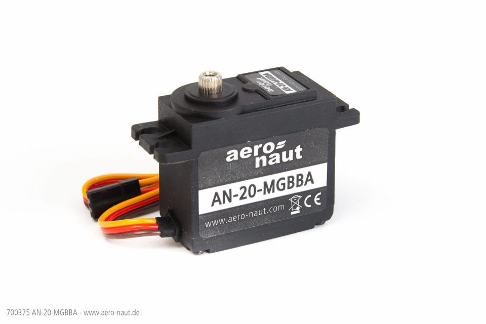 Servo AN-20-MGBBA 40,5 x 20 x 38mm, Stellkraft 8,65kg/cm bei 4,8V