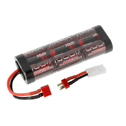 NC-Akku 7,2 V Power NiMh Pack 4000 mAh, T-Stecker + Adapter Tamiya Stecker