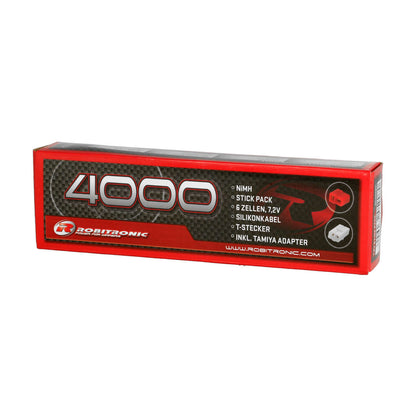 NC-Akku 7,2 V Power NiMh Pack 4000 mAh, T-Stecker + Adapter Tamiya Stecker