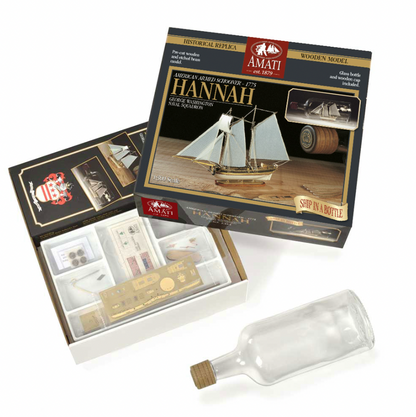 Flaschenschiff Hannah Amerik. Schoner 1775 1/300