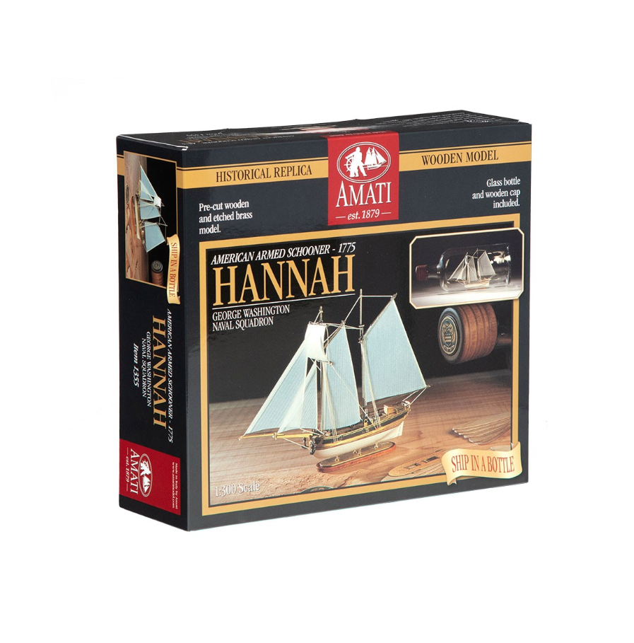 Flaschenschiff Hannah Amerik. Schoner 1775 1/300