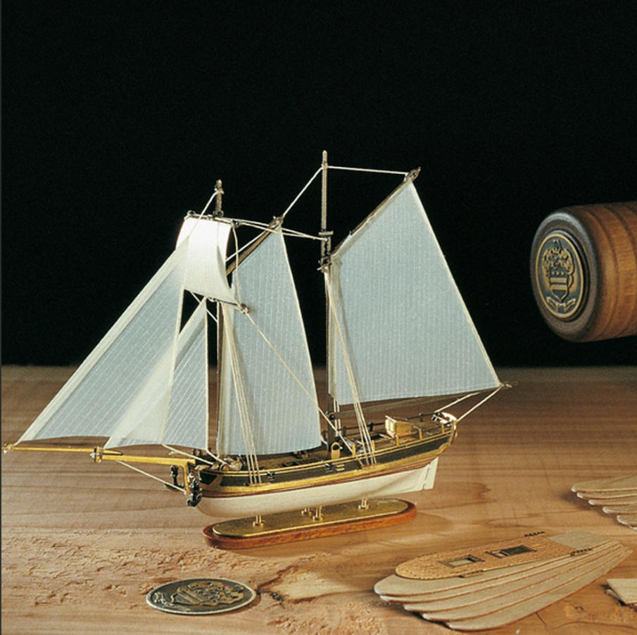 Flaschenschiff Hannah Amerik. Schoner 1775 1/300