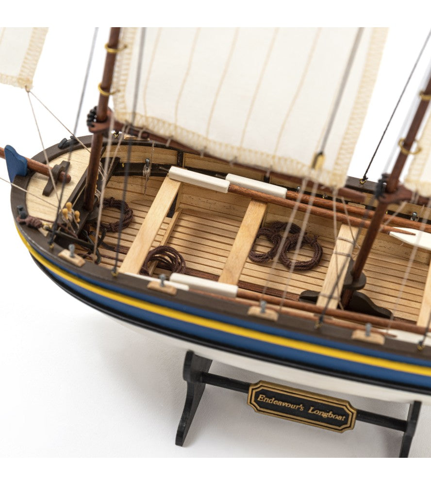 Kapitäns-Langboot HMS Endeavour,  Länge 410 mm, 1:50, Holzbausatz