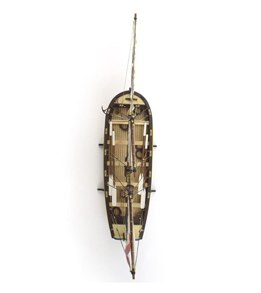 Kapitäns-Langboot HMS Endeavour,  Länge 410 mm, 1:50, Holzbausatz