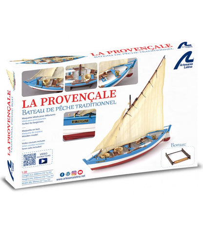 La Provençale Fischersegelboot,  Länge 308 mm, 1:20, Holzbausatz