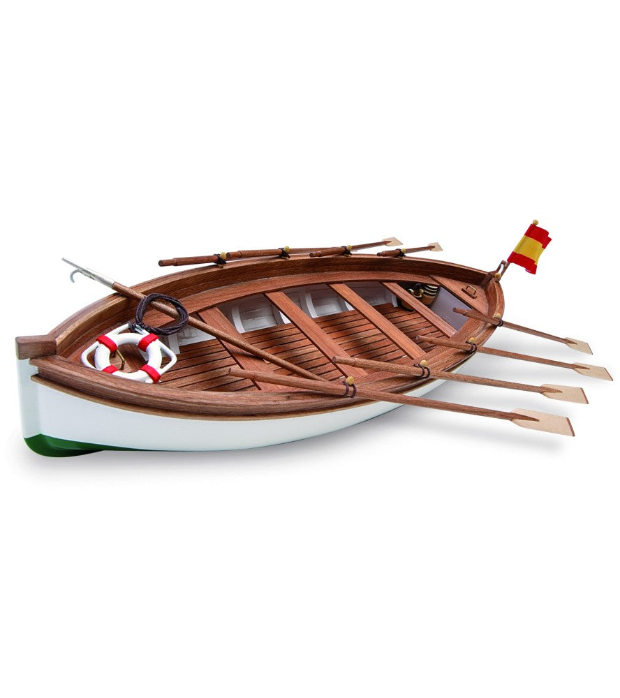 Rettungsboot vom span. Trainingsschiff J. S. Elcano,  Länge 280 mm, 1:35, Holzbausatz