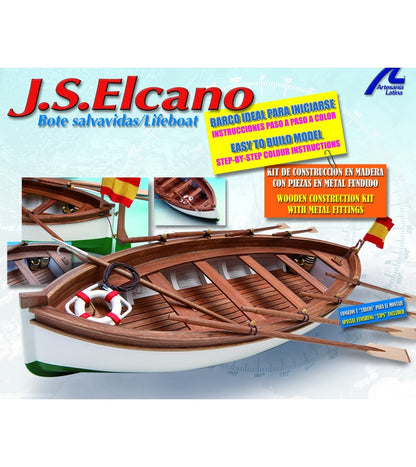Rettungsboot vom span. Trainingsschiff J. S. Elcano,  Länge 280 mm, 1:35, Holzbausatz