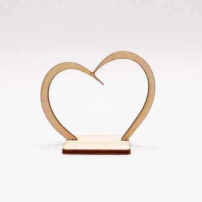 DIY-SET mit 2 x Herz, Haus, Yoga, Pakerl aus Holz und Yoga aus Acryl für Noch Figuren, Gutscheine oder ähnliches