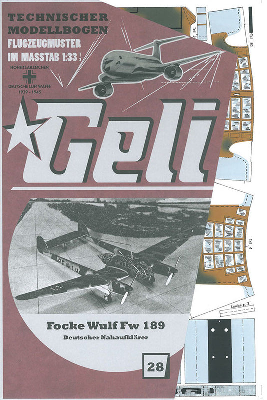 Focke Wulf Fw 189 Deutscher Nahaufklärer  Geli