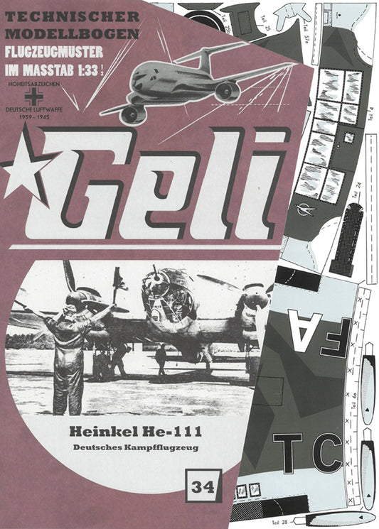 Heinkel He-111 Deutsches Kampfflugzeug   Geli