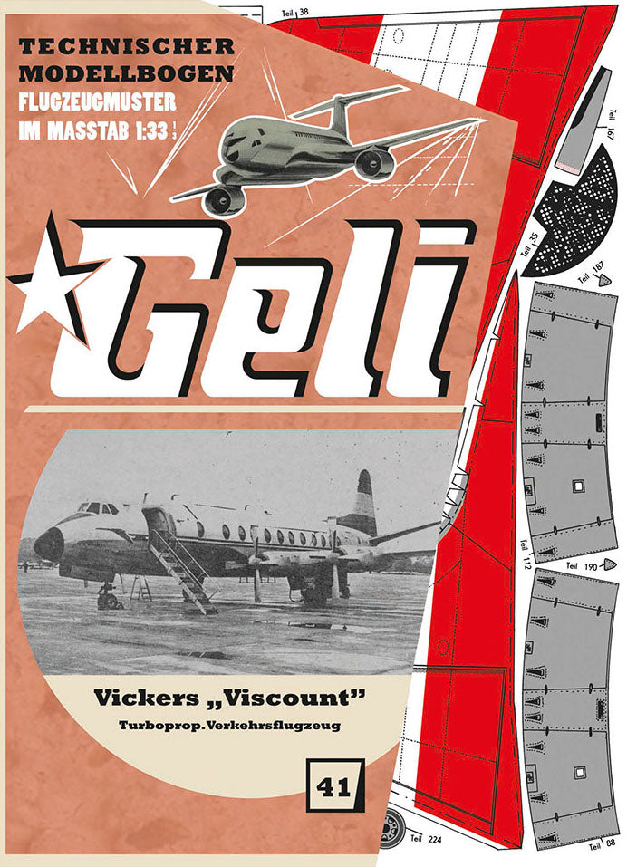 Vickers Viscount brit. Verkehrsflugzeug       Geli