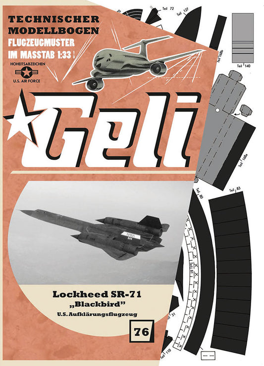 Lockheed SR 71 Blackbird Kampfdüsenflugzeug        Geli