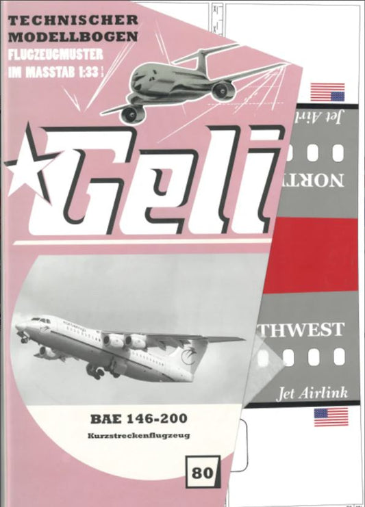 BAE 146-200 Kurzstrecken-Verkehrsflugzeug       Geli