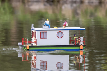 GK SH Hausboot klassisches Design + Basis mit Motor, Servo, Regler, Länge 435 mm
