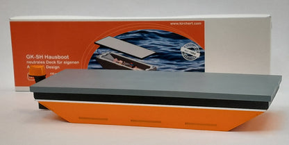GK SH Hausboot neutrales Deck + Basis mit Motor, Servo, Regler, Länge 435 mm
