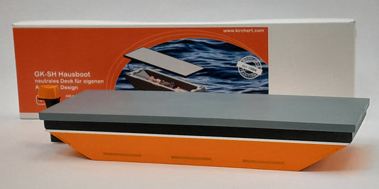 GK SH Hausboot neutrales Deck + Basis mit Motor, Servo, Regler, Länge 435 mm