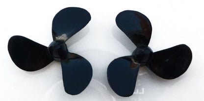 Schiffsschraube D 45 mm / Steigung 24 mm / M4 Gewinde / 3 Blatt rechtslaufend / Kunststoff