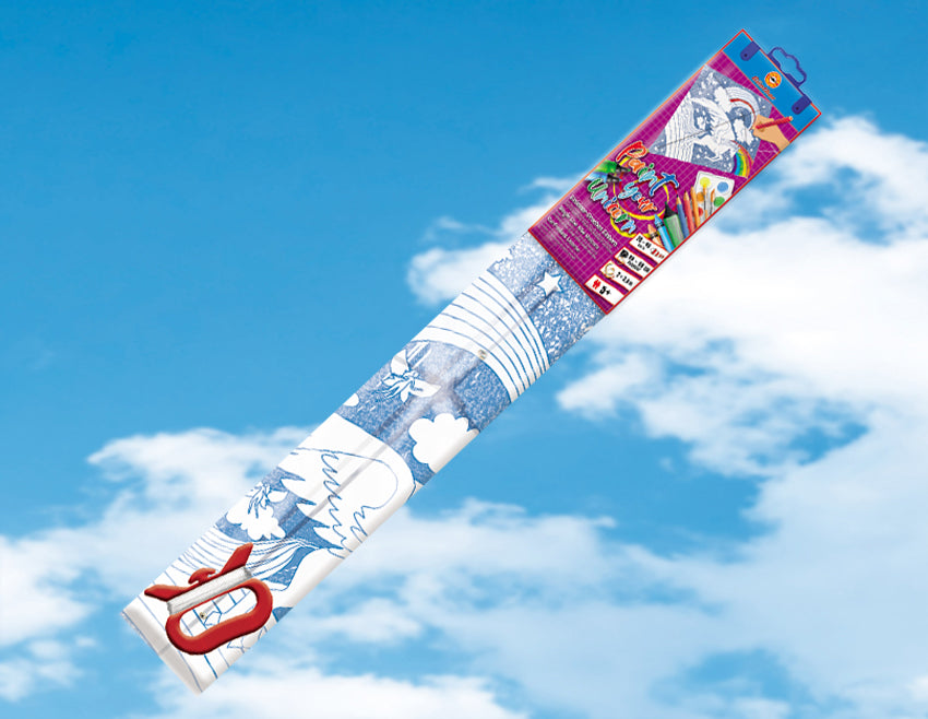 Bemale deinen Drachen EINHORN / paint your kite UNICORN   Basteldrachen    Einleiner mit Schnur