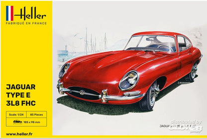 Jaguar Type E 3L8 FHC, Heller, Standmodell, 1:24