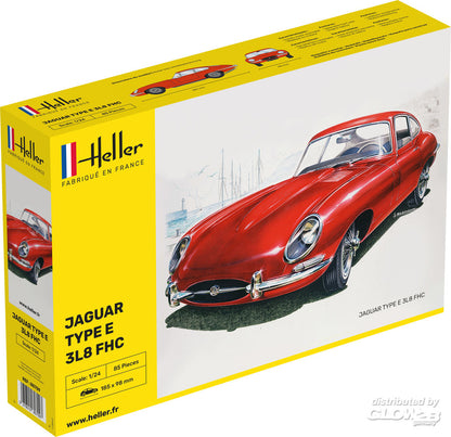 Jaguar Type E 3L8 FHC, Heller, Standmodell, 1:24