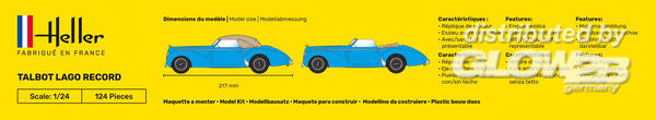 Talbot Lago Record, Heller, Standmodell, 1:24