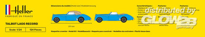 Talbot Lago Record, Heller, Standmodell, 1:24