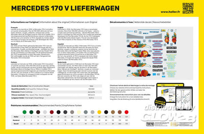 Mercedes 170 V Lieferwagen, Heller, Standmodell, 1:24