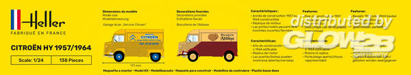 Citroen HY Lieferwagen 1957/1964, Heller, Standmodell, 1:24