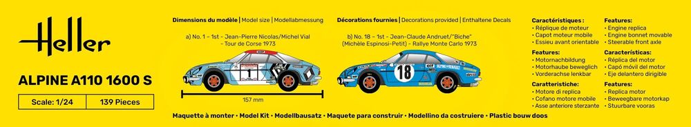 Alpine A110 1600 S, Heller, Standmodell, 1:24