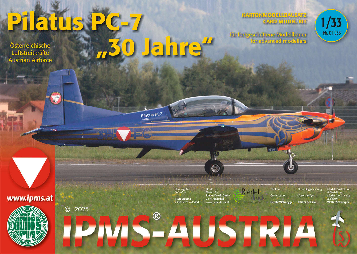 Pilatus PC-7 "30 Jahre Bundesheer" Kartonmodell, 1:33 1/3, IPMS