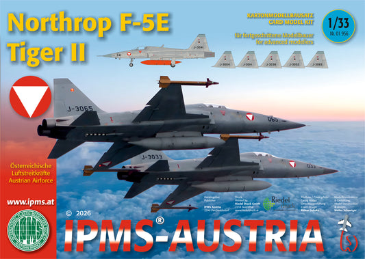 Northrop F-5E Tiger II "Bundesheer" Kartonmodell, 1:33 1/3, IPMS