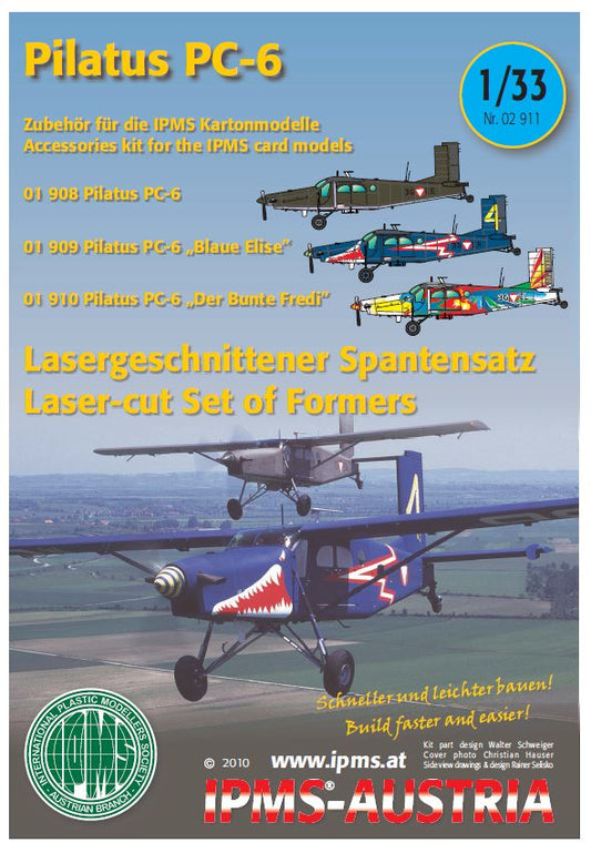 Pilatus PC-6 Spantensatz für Kartonmodell, 1:33 1/3, IPMS