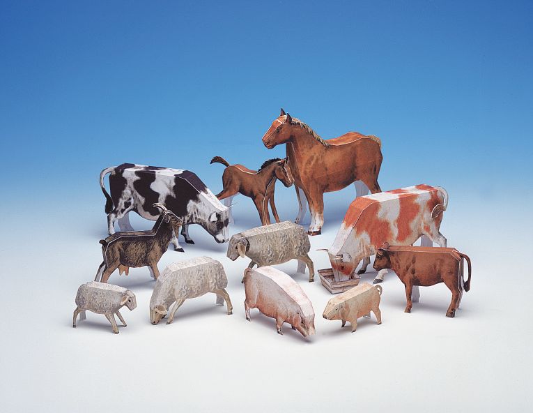 Tiere auf dem Bauernhof       3 Bogen, Schreiber Verlag