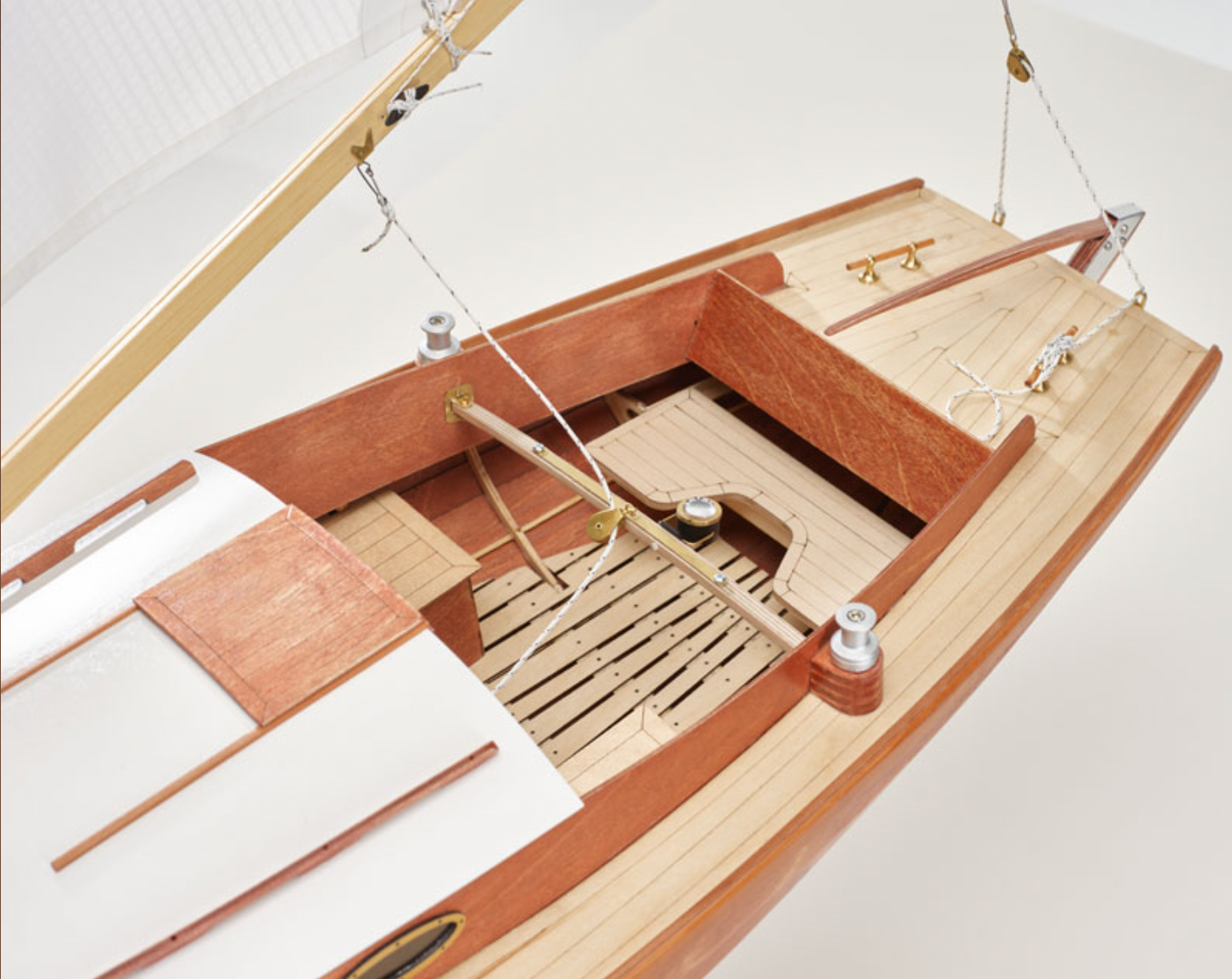 Folkeboot Segelboot Holzbausatz, Länge: 1065 mm, Maßstab 1:7,6