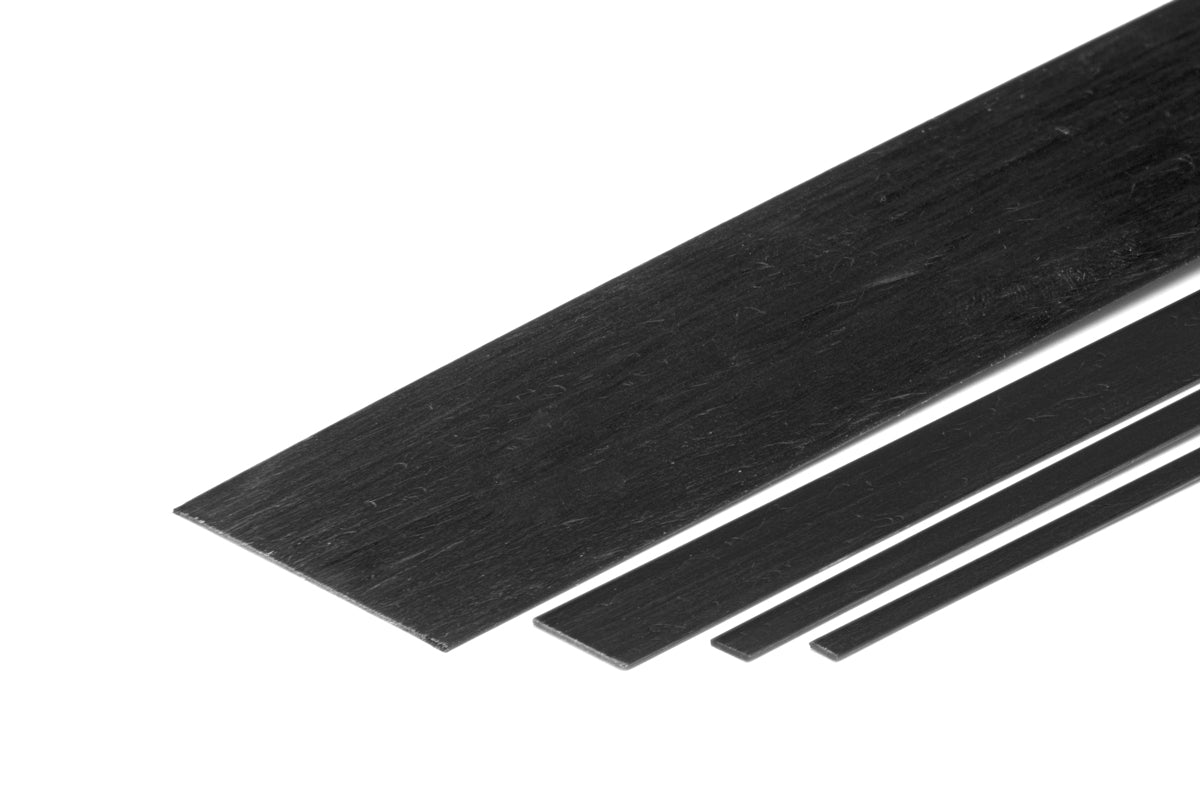 Kohlefaser-Vierkantstab  1.0 x 5.0 x 1000 mm
